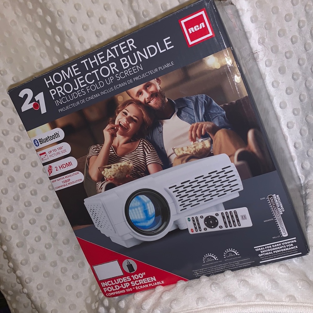 2 in 1 Home Theater Projector Bundle